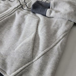 Fox Full Zip Hooded Sweatshirt Gray Pockets Mens Small