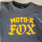 Fox Racing Moto X Pullover Sweatshirt Adult Mens Medium Gray Yellow