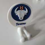 Taurus Zodiak Suction Cup Shower Toothbrush Razer Holder Bathroom Sign White