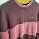 Levis Relaxed Fit Sweatshirt Pullover Crewneck Brown Mens Small Long Sleeve