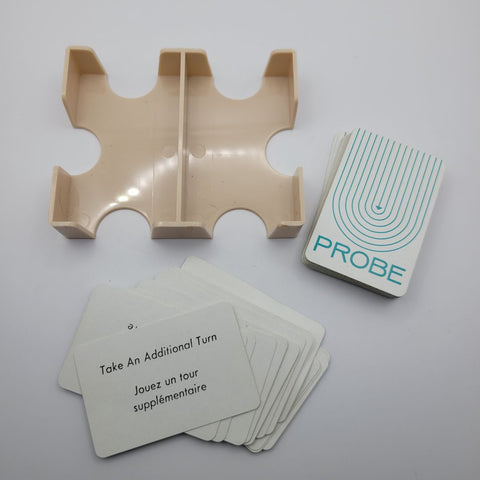 1964 Probe Game Replacement White Cards Piece Set Plastic Tray Holder Vintage