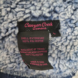 Canyon Creek Sherpa Pullover Sweater Blue Fluffy Soft Womens Large Long Sleeve