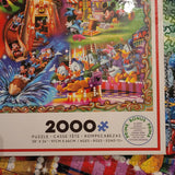 Disney 2000 Piece Puzzle 38 x 26 Mickey Minnie Mouse Donald Duck Goofy 43501