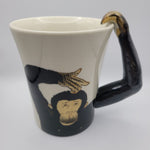 Pier 1 Imports Monkey Arm Mug Coffee Cup Tea Cocoa Front Back Business Jungle