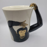 Pier 1 Imports Monkey Arm Mug Coffee Cup Tea Cocoa Front Back Business Jungle