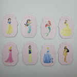 Disney Monopoly Junior Princess Replacement Pieces Tokens Cupcake Topper 8 Piece