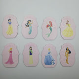 Disney Monopoly Junior Princess Replacement Pieces Tokens Cupcake Topper 8 Piece