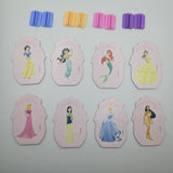 Disney Monopoly Junior Princess Replacement Pieces Tokens Cupcake Topper 8 Piece