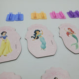 Disney Monopoly Junior Princess Replacement Pieces Tokens Cupcake Topper 8 Piece