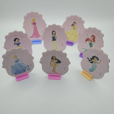 Disney Monopoly Junior Princess Replacement Pieces Tokens Cupcake Topper 8 Piece