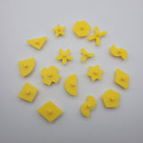 1991 Perfection Travel Game Replacement Pieces Yellow Shapes Instruction Manual