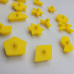 1991 Perfection Travel Game Replacement Pieces Yellow Shapes Instruction Manual