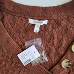 Maurices Cardigan Sweater Brown Buttons Womans Large Knit Layering Office