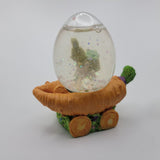 Easter Carrot Train Snow Globe Bunny Rabbit Spring vegetable Ribbon Wheel Duck