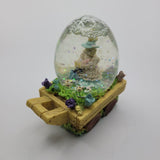 Easter Carrot Train Snow Globe Bunny Rabbit Spring vegetable Ribbon Wheel Duck