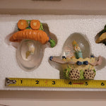 Easter Carrot Train Snow Globe Bunny Rabbit Spring vegetable Ribbon Wheel Duck