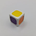 Colorful Die Replacement Game Piece Dicecapades Square Cube 6 Sides Yellow Red