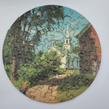 Tuco Round Puzzle Miniature Church 6 Inch Small USA Tiny Little Jigsaw Thick Boy