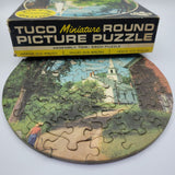 Tuco Round Puzzle Miniature Church 6 Inch Small USA Tiny Little Jigsaw Thick Boy