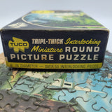 Tuco Round Puzzle Miniature Church 6 Inch Small USA Tiny Little Jigsaw Thick Boy