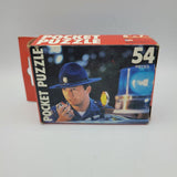 Pocket Puzzle Cop Police Radio Blue State 54 Pieces 5 x 7 Small Tiny Vintage USA