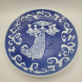 Royal Copenhagen Plate Mors Dag 1972 Mothers Day Blue Children Gift 6 Inch