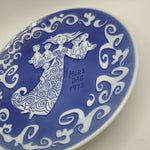 Royal Copenhagen Plate Mors Dag 1972 Mothers Day Blue Children Gift 6 Inch