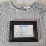 LC Lauren Conrad Sweater Knit Gray Silver Womens Small