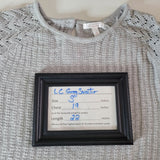 LC Lauren Conrad Sweater Knit Gray Silver Womens Small