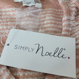 Simply Noelle Hooded Sweater Womens Small Medium 8 10 Pink Soft Roll Sleeves