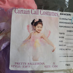 Curtain Call Costumes CSM Childs Small Leotard Dance Tulle Butterfly Wings Pink