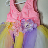 Curtain Call Costumes CSM Childs Small Leotard Dance Tulle Butterfly Wings Pink