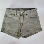 American Eagle Outfitters Green Denim Shorts Rough Hem Distressed Womens Size 2