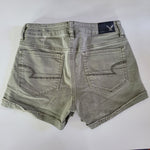 American Eagle Outfitters Green Denim Shorts Rough Hem Distressed Womens Size 2