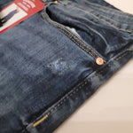 Levi Strauss High Rise ankle Skinny Blue Jeans New Women 16 Distressed Signature