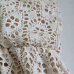 Maurices Plus Dress Womens 2X Doily Eyelet Lace Sleeveless Beaded Sequin Beige