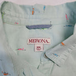 Merona Button Down Half Pullover Shirt Collar Swimmers Pool Womens Olus Size XXL