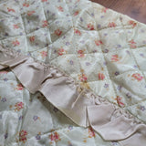 Doll Bedding Set Blanket Pillowcase Vintage Ruffle Ribbon 24 x 30 Inches Conforter