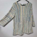 J Jill Confetti Sweater Womens Large Pastels Green Knit