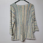 J Jill Confetti Sweater Womens Large Pastels Green Knit