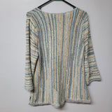 J Jill Confetti Sweater Womens Large Pastels Green Knit