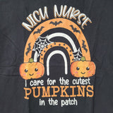 NICU Nurse Pumpkin Patch Tee Shirt Fall Halloween Baby Hospital Womens M Care