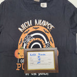 NICU Nurse Pumpkin Patch Tee Shirt Fall Halloween Baby Hospital Womens M Care