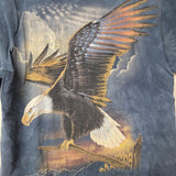 The Mountain Eagle American Flag Tee Shirt Blue Murica USA Wings Mens M