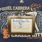 Majestic Detroit Tigers Miguel Cabrera Baseball Tee 2000 Career Hits Blue Mens M