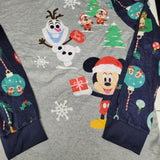 Disney 100 Pajama Top Mickey Frozen Stitch Christmas Tradition Womens 1X Gray