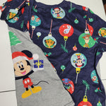 Disney 100 Pajama Top Mickey Frozen Stitch Christmas Tradition Womens 1X Gray