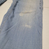 Hollister Distressed Worn Light Waah Jeans Ripped Skinny Denim Womens 34 x 32