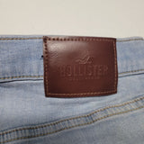 Hollister Distressed Worn Light Waah Jeans Ripped Skinny Denim Womens 34 x 32