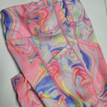 Pro Player Tie Dye Leggings Athletic Womens M Pink Pockets Pastel Stretch